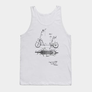 Scooter Vintage Patent Hand Drawing Tank Top